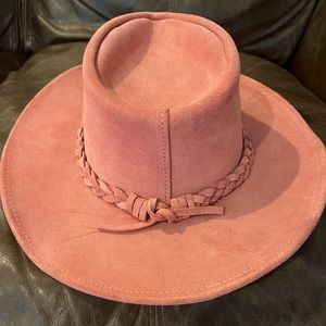 Pink Suede Cowboy Hat